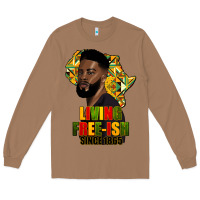 Toasted Coconut juneteenth living freeish since 1865 Long Sleeve Tee - HRA Design Shop