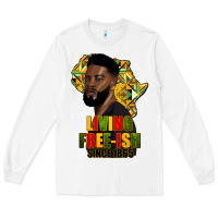 White juneteenth living freeish since 1865 Long Sleeve Tee - HRA Design Shop