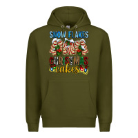 Army Green snow flakes christmas cakes ado Premium Hoodie - AdoDesignShop