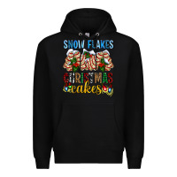 Black snow flakes christmas cakes ado Premium Hoodie - AdoDesignShop