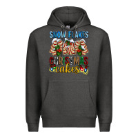 Charcoal Heather snow flakes christmas cakes ado Premium Hoodie - AdoDesignShop