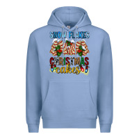 Colony Blue snow flakes christmas cakes ado Premium Hoodie - AdoDesignShop