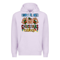 Lilac snow flakes christmas cakes ado Premium Hoodie - AdoDesignShop