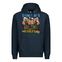 Navy snow flakes christmas cakes ado Premium Hoodie - AdoDesignShop