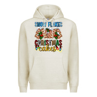 Oatmeal Heather snow flakes christmas cakes ado Premium Hoodie - AdoDesignShop