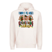 Pale Pink snow flakes christmas cakes ado Premium Hoodie - AdoDesignShop