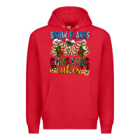 Red snow flakes christmas cakes ado Premium Hoodie - AdoDesignShop