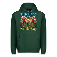 Sports Green snow flakes christmas cakes ado Premium Hoodie - AdoDesignShop