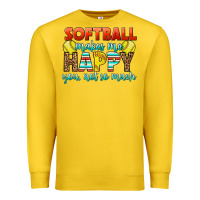 Lemon Softball Makes Me Happy You, Not So Much Premium Sweatshirt - LillyAllenDesigns
