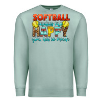 Seafoam Softball Makes Me Happy You, Not So Much Premium Sweatshirt - LillyAllenDesigns