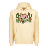 Pina Colada bull skull with cactus Premium Hoodie - MaliasSmallBusiness