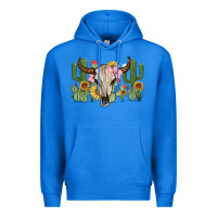 True Royal bull skull with cactus Premium Hoodie - MaliasSmallBusiness