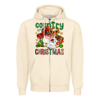 Sandshell Country Christmas Zipper Hoodie - BundleAndBundleShop