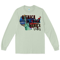 Matcha Merica Merica Merica vibes 4th of july Long Sleeve Tee - CowGirlArtShop