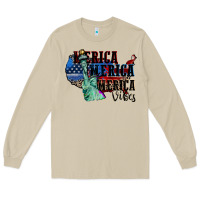 Mushroom Merica Merica Merica vibes 4th of july Long Sleeve Tee - CowGirlArtShop