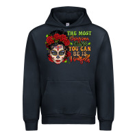 Navy the most chingona thing you can be is yourself sug Urban Hoodie - LillyAllenDesigns