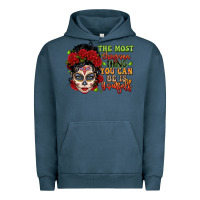 Pigment Midnight Navy the most chingona thing you can be is yourself sug Urban Hoodie - LillyAllenDesigns