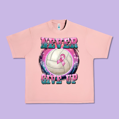 Never Give Up Urban Heavy Tee Designed By Barkaloodesign