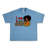 Pebble Blue i am black history Urban Heavy Tee - Zillion Design Studio