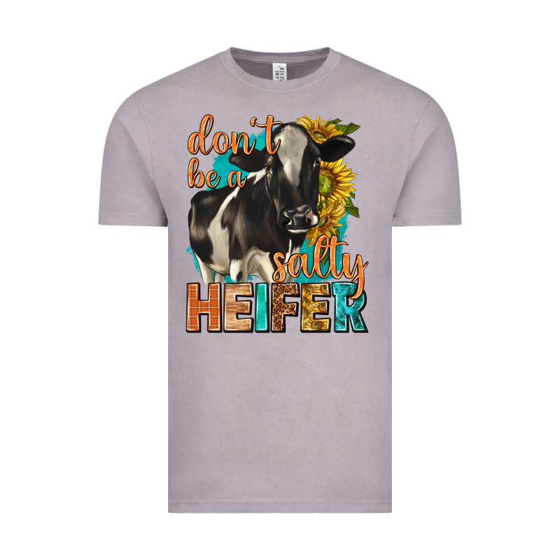 Dont Be A Salty Heifer With Sunflowers Vintage Tee by texasbilliewilder | Teevron