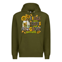 Army Green break your limits and outgrow yourself Premium Hoodie - NancyCooperArtShop