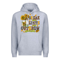 Heather Grey break your limits and outgrow yourself Premium Hoodie - NancyCooperArtShop