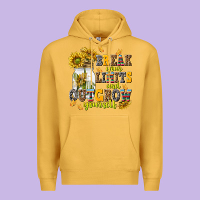 Break Your Limits And Outgrow Yourself Premium Hoodie Designed By Nancycooperartshop