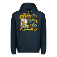 Navy break your limits and outgrow yourself Premium Hoodie - NancyCooperArtShop