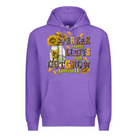 Purple break your limits and outgrow yourself Premium Hoodie - NancyCooperArtShop