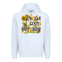 White break your limits and outgrow yourself Premium Hoodie - NancyCooperArtShop