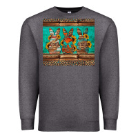 Charcoal Heather western easter bunnies Premium Sweatshirt - Jasminsmagicworld