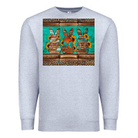 Heather Grey western easter bunnies Premium Sweatshirt - Jasminsmagicworld