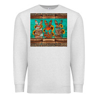 Oatmeal Heather western easter bunnies Premium Sweatshirt - Jasminsmagicworld