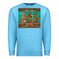 Ocean Blue western easter bunnies Premium Sweatshirt - Jasminsmagicworld