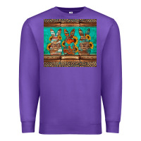 Purple western easter bunnies Premium Sweatshirt - Jasminsmagicworld