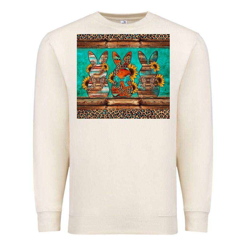 Western Easter Bunnies Premium Sweatshirt by Jasminsmagicworld | Teevron