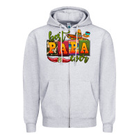Heather Grey best papa ever Zipper Hoodie - AdoDesignShop