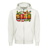 Oatmeal Heather best papa ever Zipper Hoodie - AdoDesignShop