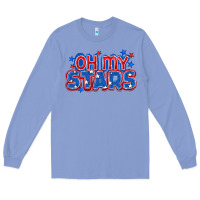Colony Blue Oh my stars 4th of july Long Sleeve Tee - CowGirlArtShop
