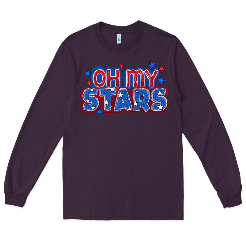 Oh My Stars 4th Of July Long Sleeve Tee by CowGirlArtShop | Teevron