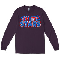 Plum Oh my stars 4th of july Long Sleeve Tee - CowGirlArtShop