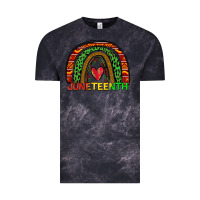 Cloud Black juneteenth rainbow Vintage Tee - Zillion Design Studio