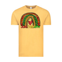 Vintage Mustard juneteenth rainbow Vintage Tee - Zillion Design Studio