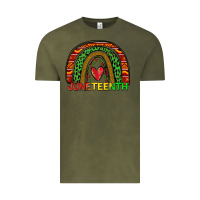 Vintage Olive juneteenth rainbow Vintage Tee - Zillion Design Studio
