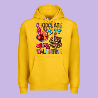 Chocolate Is My Valentine Premium Hoodie Designed By Nancycooperartshop