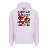 Lilac chocolate is my valentine Premium Hoodie - NancyCooperArtShop