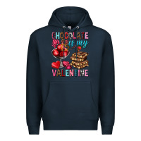 Navy chocolate is my valentine Premium Hoodie - NancyCooperArtShop