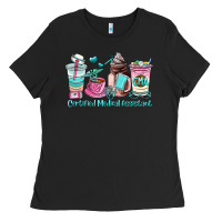 Black certified medical assistant coffee cup Ladies Tee - AdoDesignShop