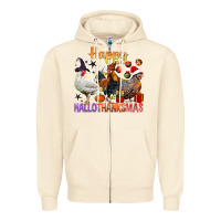 Sandshell Happy Hallothanksmas Chick Zipper Hoodie - BundleAndBundleShop