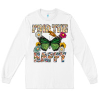 White Kind The Happy Long Sleeve Tee - CowhideDigitalArt